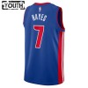 NBA Børn Trøje Detroit Pistons Killian Hayes 7 2022-23 Nike Icon Edition Blå Swingman